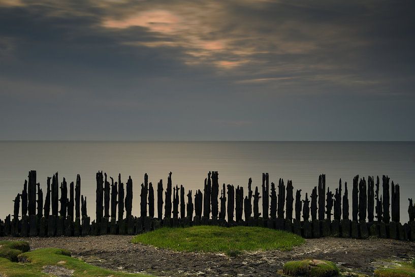 Dernière lumière sur la mer des Wadden vu de la Frise par Dirk-Jan Steehouwer