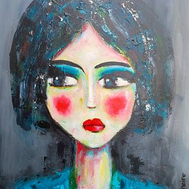 Abstract portrait van Francoise - Pablo Picasso sur Danielle Ducheine