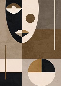 Abstract face by Mirjam Duizendstra