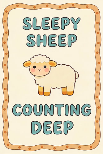 Petit mouton endormi – Affiche pour chambre d'enfant