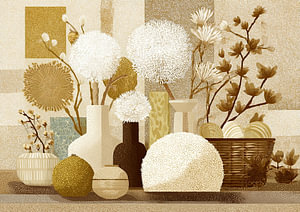 Blumenarrangement im natürlichen Stil