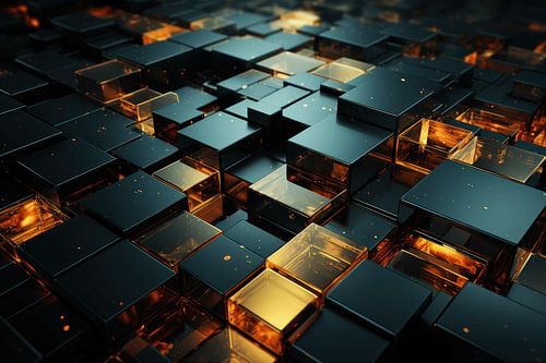 3D abstract met strakke vormen