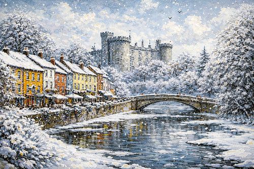 Kilkenny in Ierland, een impressionistisch schilderij.
