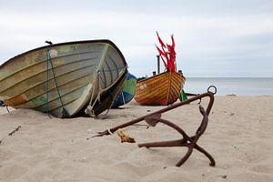 Ostsee - Fischerboote am Strand von Kölpinsee (Usedom)