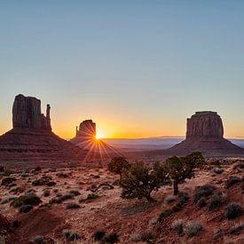 sunrise over Monument Valley