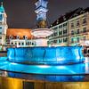 City Hall and Roland Fountain in Bratislava by Martin Wasilewski