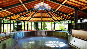 Abandoned swimming pool