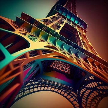 Eiffel toren abstract van Harvey Hicks