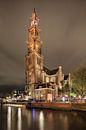 Vue de nuit sur l'emblématique Westerkerk par Tony Vingerhoets Aperçu