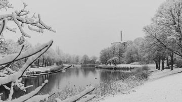 Seismolen in winters landschap