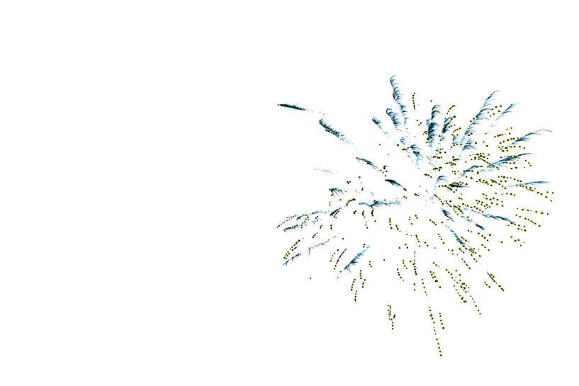 Feuerwerk mit Farbigem Negativ einer Silvesterrakete von mekke