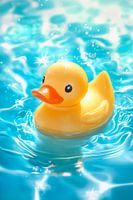Floating yellow rubber duck