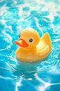 Floating yellow rubber duck by Poster Art Shop thumbnail