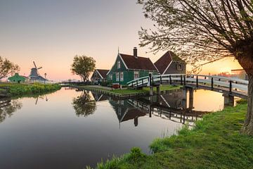Openluchtmuseum Zaanse Schans bij zonsopgang, Nederland van Markus Lange
