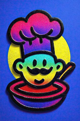 Colorful Chef Bringing Joy