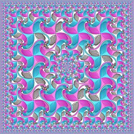 Schwäne Quadratisches Fraktal von Tis Veugen