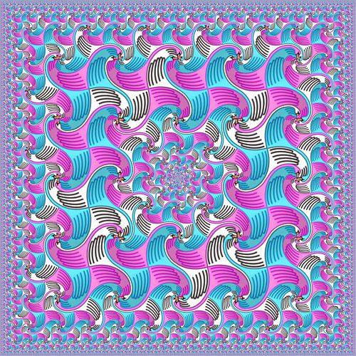 Zwanen Square Fractal van Tis Veugen