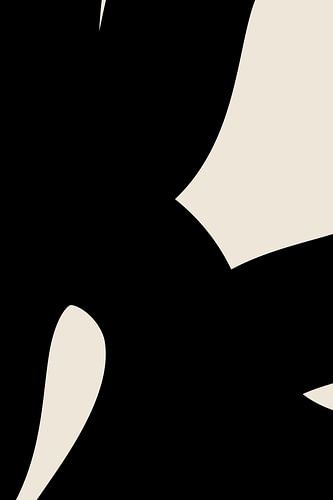 Zwarte golvende vormen. Modern Abstract IV