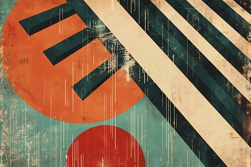 Formes géométriques abstraites avec des lignes dynamiques