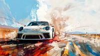 Weißer Porsche 911 GT3