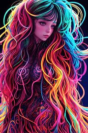 De neonvrouw van DeVerviersBelgium