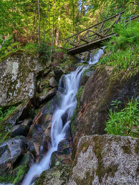 Bridge over the waterfall by Uwe Ulrich Grün