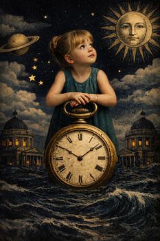 Enfant du temps Sous le ciel cosmique