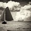 Zalmschouw yacht Welmoed over the flat between Ameland and Schier by Steven Boelaars