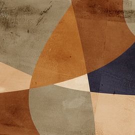 Abstrakte Formen in neutralen Farben Nr. 3 von Dina Dankers