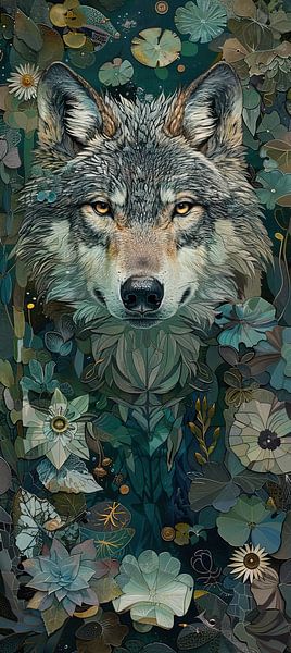 Painting Wolf Nature by Abstract Painting