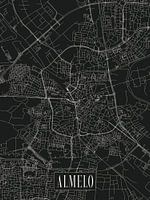 City map Almelo - City - Dark variant - Map