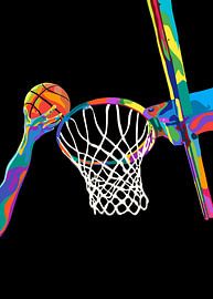 Basketball in pop art by IHSANUDDIN .
