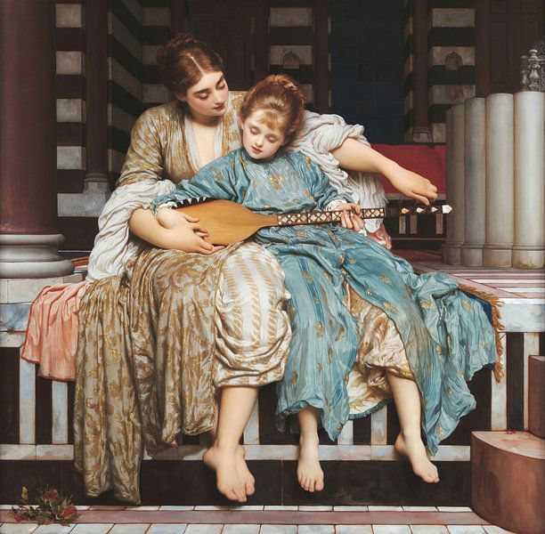 Die Musikstunde, Frederic Leighton von Meisterhafte Meister