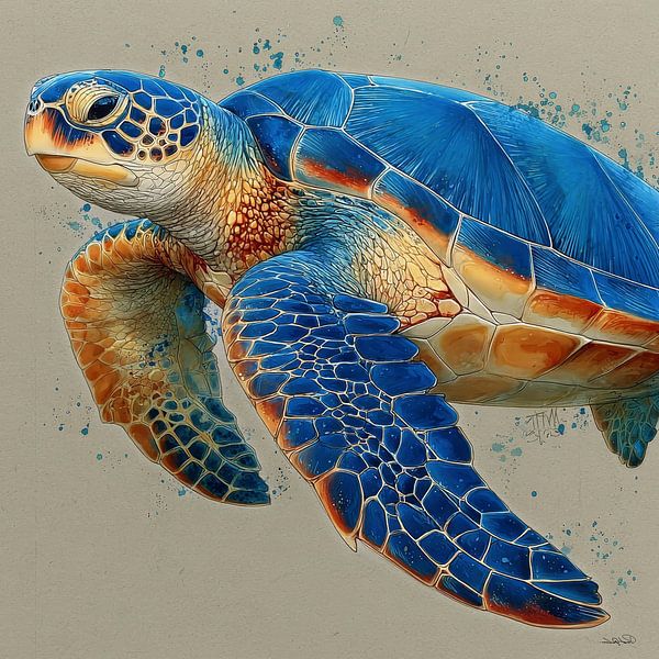 Zeeschildpad van Gelissen Artworks