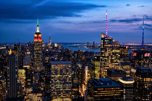 Nachtfoto van New York