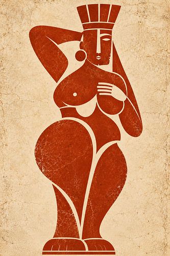 Babylonian Goddess – Boho-style terracotta wall decoration