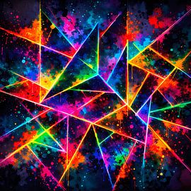 Neon Fracture in the Colour Space by ButterflyPix