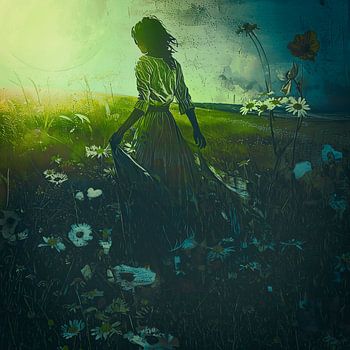 Marcher vers la lune argentée