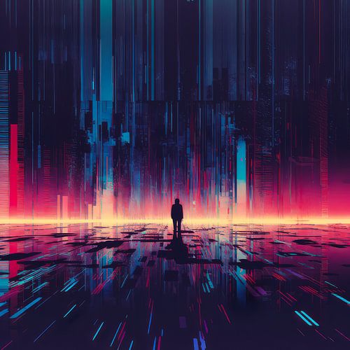 Dynamisch abstract schilderij