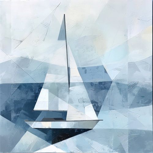 Abstracte Geometrische Zeilboot