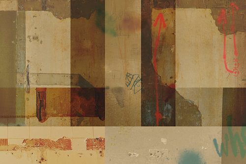 oude muur Tivoli Utrecht abstract collage