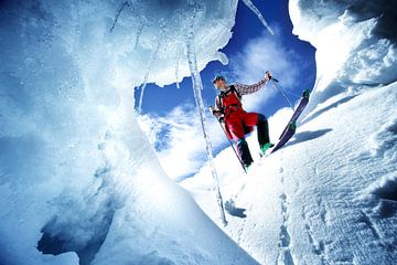 Skieur de randonnée du Valais