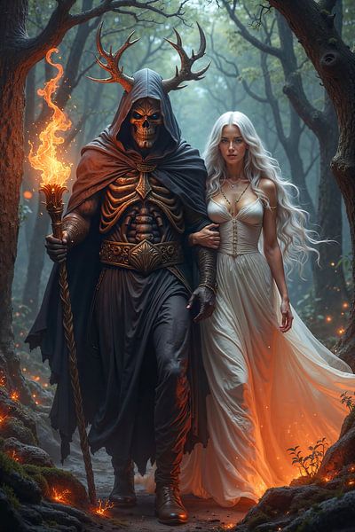 NYXARON: The Grim Reaper and the White Woman by INFERAURUM