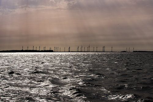 The Volkerak with a view of the windmills of the Philips Dam.