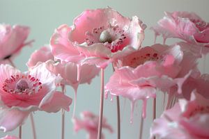 Sweet pink flowers van Bianca ter Riet