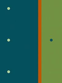 Timelessly simple with blue, orange and green by Jenco van Zalk