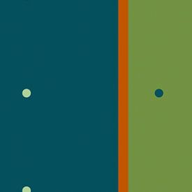 Timelessly simple with blue, orange and green by Jenco van Zalk