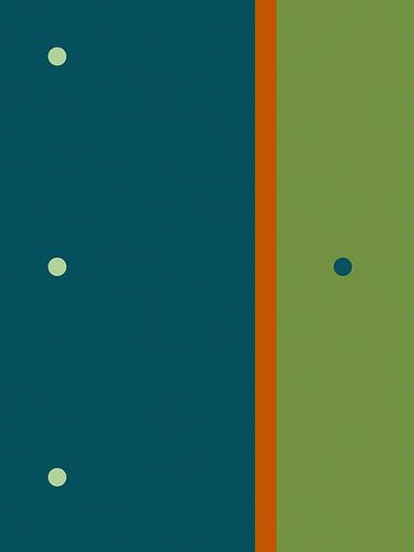 Timelessly simple with blue, orange and green by Jenco van Zalk