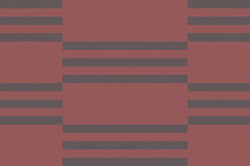 Dambordpatroon. Moderne abstracte minimalistische geometrische vormen in rood en bruin 37 van Dina Dankers