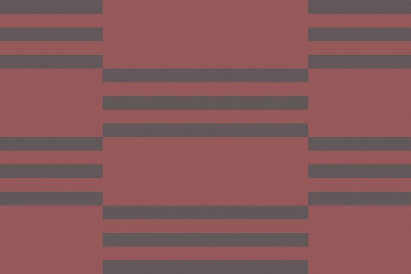 Schachbrettmuster. Moderne abstrakte minimalistische geometrische Formen in Rot und Braun 37 von Dina Dankers